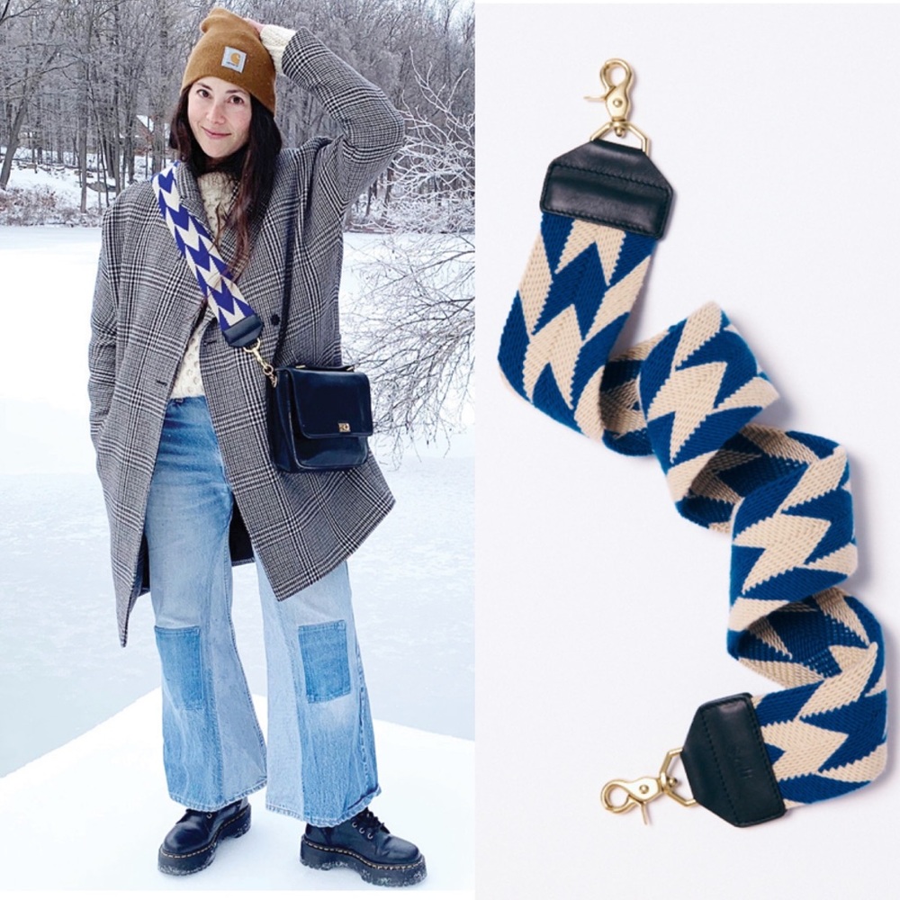 SALT the classic crossbody woven bag strap in Duke